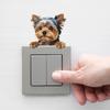 Light Switch Plate Stickers Cute Cartoon Puppy Decorative Switch Cover Decals 1 Pc