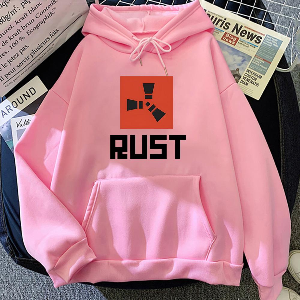 Game RUST Print Hoodie Loose Streetwear Men Pullovers Oversized Clothing Winter Sweatshirts Fleece Long Sleeve Sudaderas