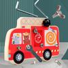 Early Education Bear Fire Busy Bus Screws Disassembly and Assembly Maintenance Tools Hand-eye Coordination Wooden Toys