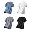 Herren Schnelltrocknendes T-Shirt Atmungsaktives Netz Sportliches Sommer-T-Shirt mit Seitenstreifen Lockerer Schnitt Lässiges T-Shirt für Fitnessstudio Training Laufen Tägliches Tragen