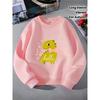 European sizes Kids' Crewneck Sweatshirt - Cute Dinosaur with Bow And Flowers , Sportswear And Casual Wear, Soft And Comfortable, Children's Clothing