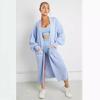 2024 Autumn/Winter Women's Mid-Length Solid Color Knitted Cardigan with Pockets