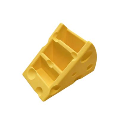 Fernbedienungshalter mit 3 Fächern 3D-gedruckter Schimmelkäse-förmiger Schreibtisch-Organizer für Tisch Nachttisch Home Office