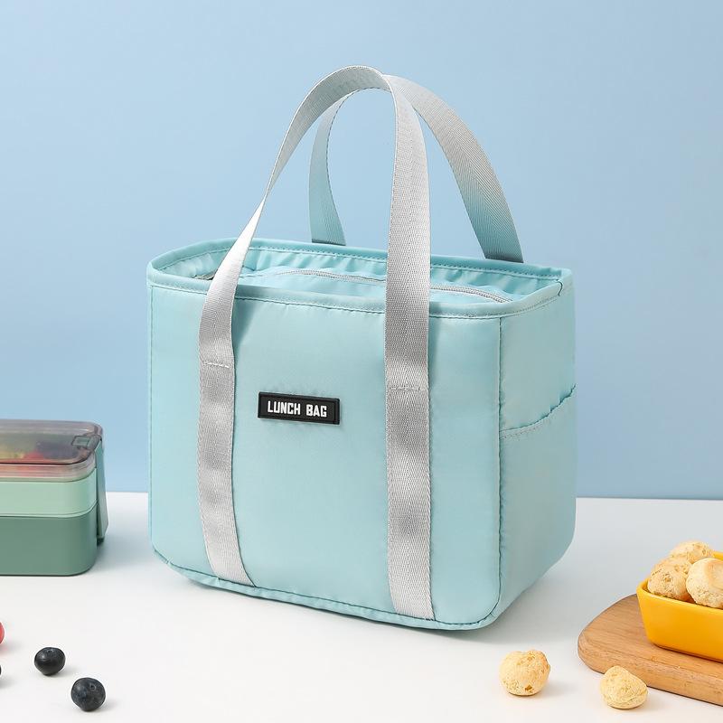 

Lunch box, portable thermal insulation bag, waterproof Lunch bag for office workers and students, aluminum foil thickened bento bag синий