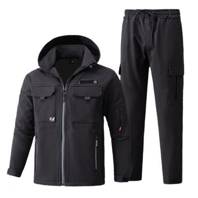 Yucahype Bergjacke und Hose Warm und mit Reflektierend für und Arbeit Erhältlich im Plus Herren Set, Fleecegefüttert, Leichtgewicht, Reißverschluss, Winter,