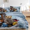 3pcs Anime Teddy Bear Bedding Set - Includes One Quilt Cover and Two Pillowcases (No Core) - Perfect for Bedroom and Guest Room Decoration,