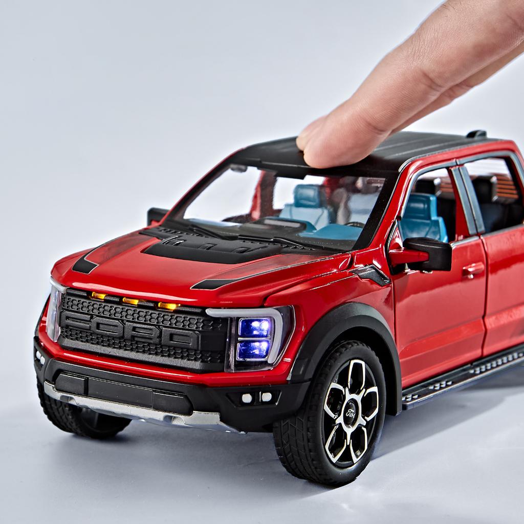 1/20 Ford F150 Raptor Picku Truck Alloy Model Car Toy Diecasts Metal Casting Sound and Light Car Toys for Children Vehicle