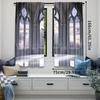Set Of 2 Gothic Curtains Medieval Stone Balcony Graphic Design Mystic Middle Age Story Bedroom Living Room Dining Curtain Polyester Ideal For