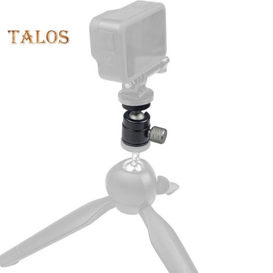 Mini Ball Head for GoPro for Osmo 360 Degree Rotatable Aluminum Alloy 1/4 Screw LED Video Light Cell Phone DSLR Camera Monopod Tripod Head Mount