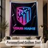 Custom Text Tapestry Atletico Madrid Print Wall Tapestry Indoor Living Room Wall Decor