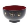 Ishida Children's Bowl, Made In Japan, Dishwasher and Microwave Safe, Cat Design, Black, Dimensions: 10 X 10 X 6 Cm