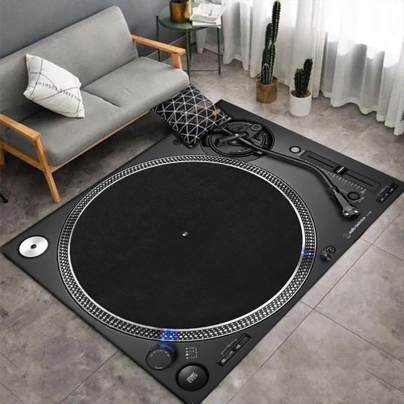 Teppich mit DJ-Sound-Aufdruck, rutschfeste Matte, Flur-Fußmatte, Wohnzimmerteppich, Schlafzimmer, Nachttischteppich, Badezimmer, Küche, Heimbodenmatte