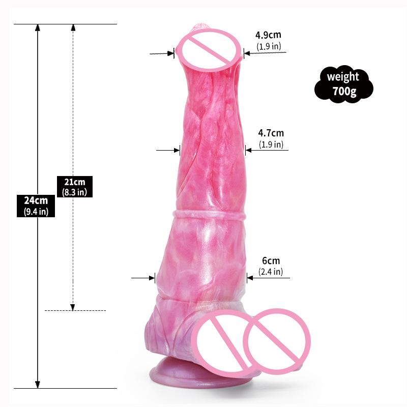 Dildo Asino e Cavallo con Ventosa e Design a Tentacolo di Polpo - Grande Giocattolo Dilatatore Prostatico Anale