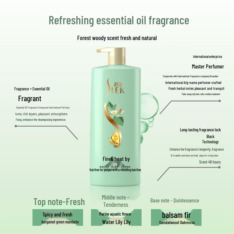 SLEK Green Tea Seed Oil Control Anti-Dandruff Shampoo