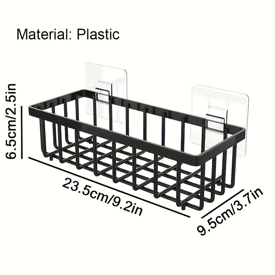 Snadno instalovatelný organizér do kuchyňského dřezu, Nevyžaduje vrtání, Víceúčelový úložný stojan vhodný na houbičky, kartáče a utěrky