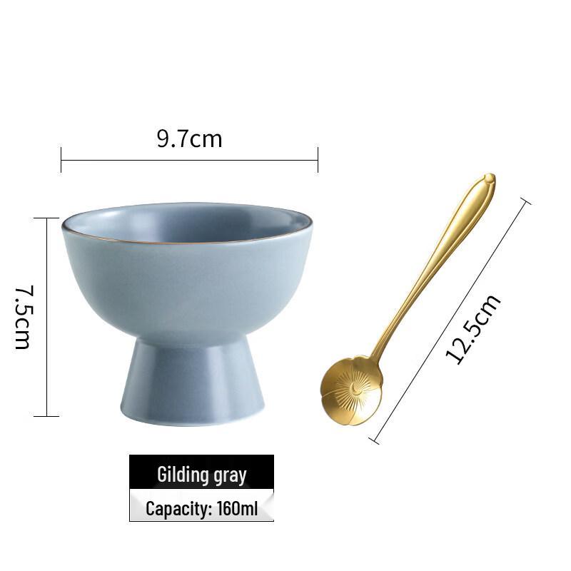 Minimalist Ceramic High-Foot Dessert Cup