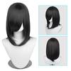 40cm Anime Synthetic White Purple Cosplay Wigs Short Green Hair Straight Silver Wig Pink Hairpiece Short Wig with Bangs