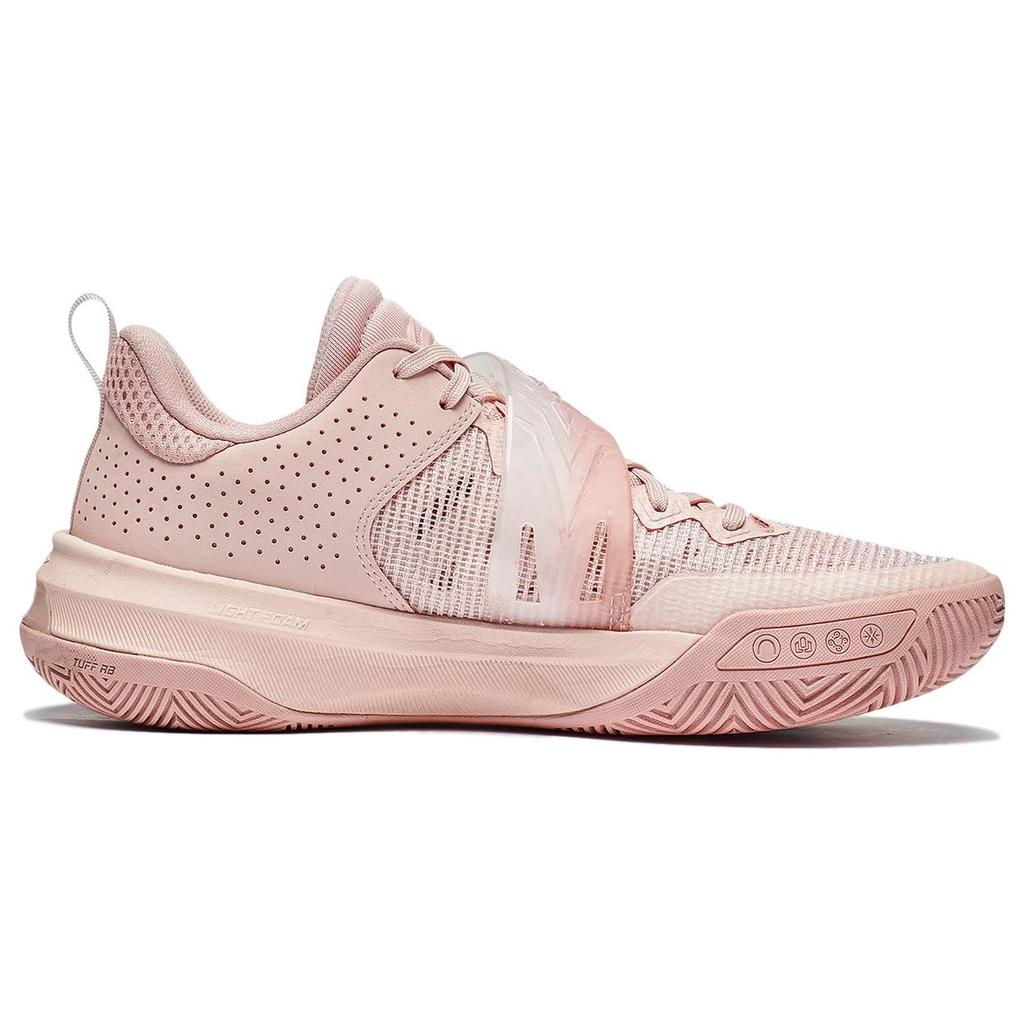 New LiNing Liren3 TEAM Durable Breathable Low Top Basketball Shoes Men's Peach Orange Pink ABAS095-9