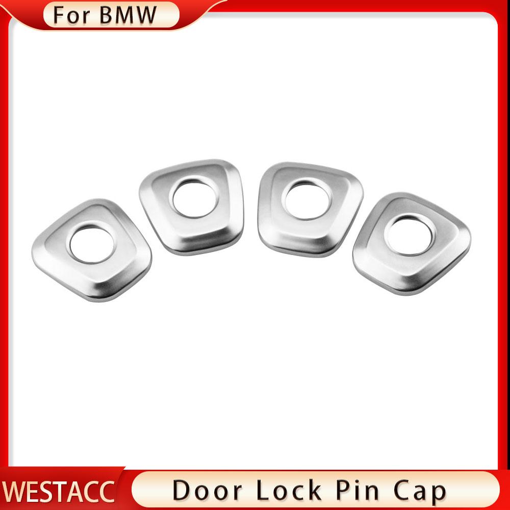 4 Teile/satz ABS Chrom Auto Hinten Türschloss Pin Knopf Kappe Abdeckung Trim Aufkleber für BMW X1 F48 2016 2017 2018  