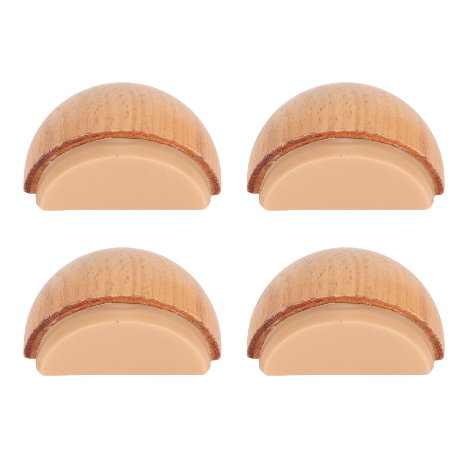 

4 шт. Деревянный стопор для двери Многоцелевой Бесшумный Предотвращает столкновения Без сверления Амортизирующий Дверь