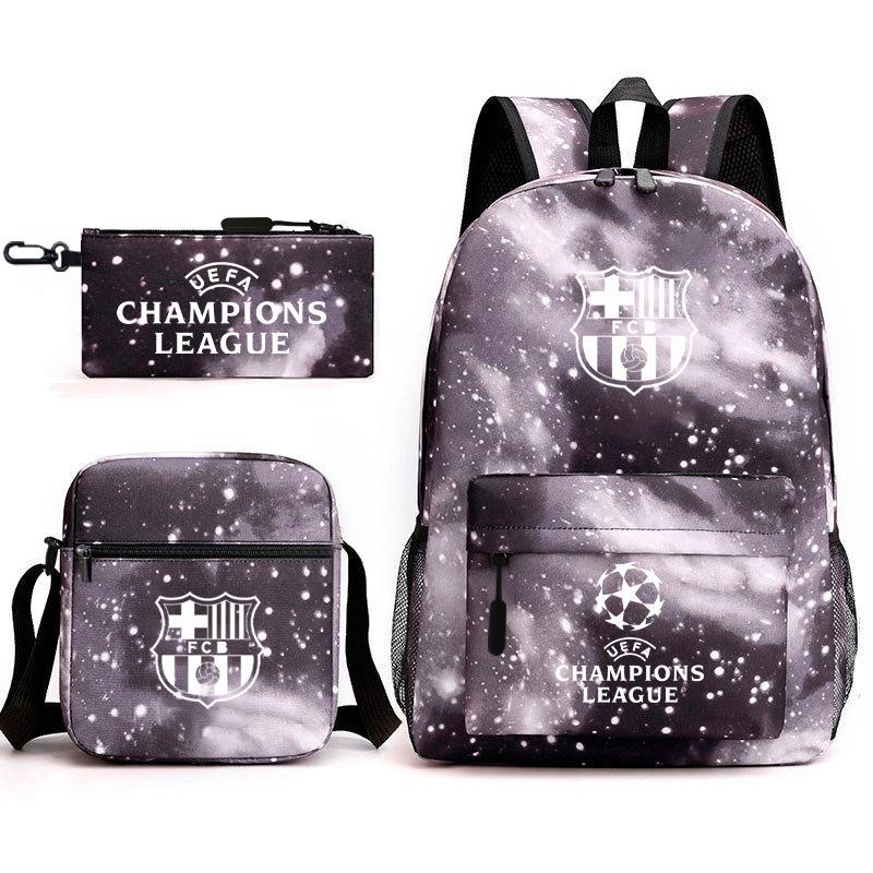 Zaino da Tifoso di Calcio per Bambini e Ragazzi Manchester United Semplice Casual Zaino Giornaliero Borsa a Spalla con Astuccio