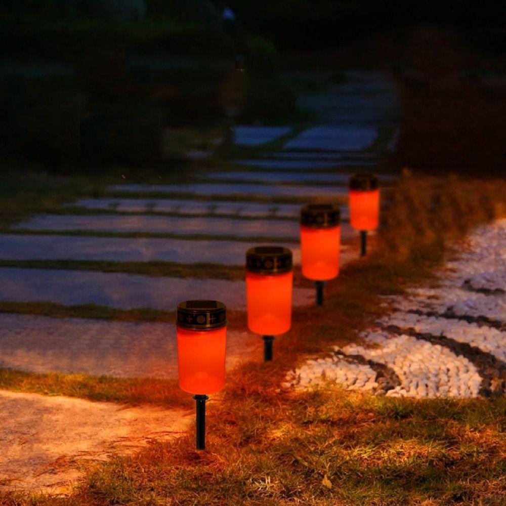 Flameless Solar Cemetery Candle Light Waterproof Electronic Candle Light Grave Memorial Tribute