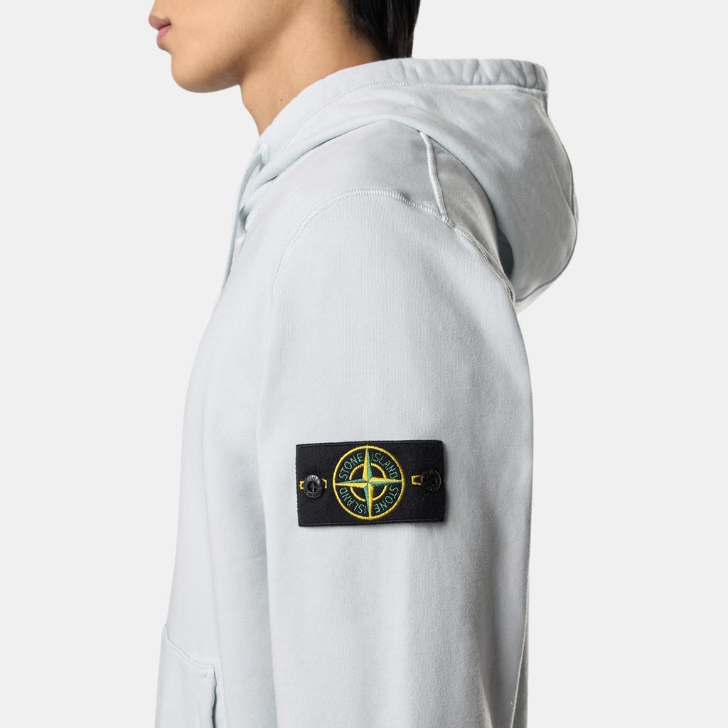 STONE ISLAND Badge Kapuzenpullover Langarm Herren sweatshirt Himmelblau K1S1561000-45S0051-V0041