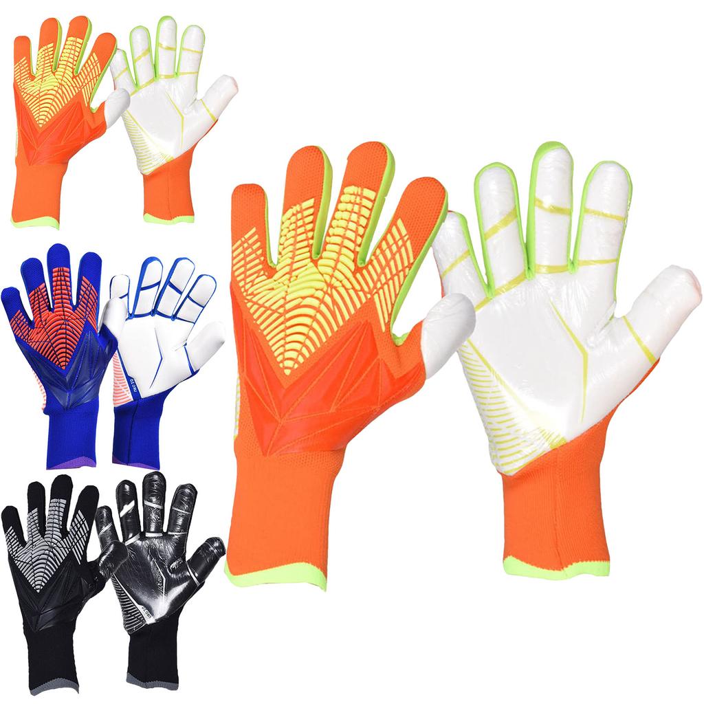 Guanti da Portiere da Calcio in Lattice Guanto da Portiere Guanto da Portiere Antiscivolo Attrezzatura per la Protezione delle Dita Calcio Giovanile Tutto per il Calcio