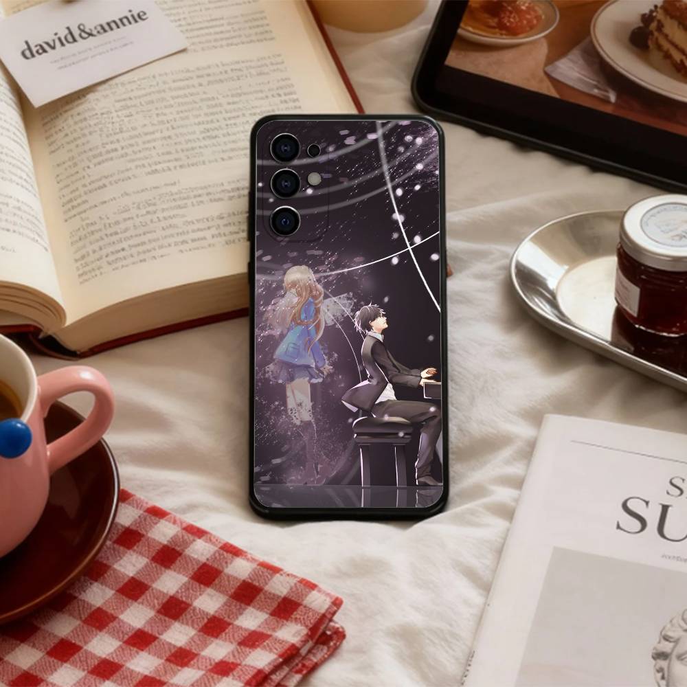 Sad A-Anime Your Lie in April   Phone Case For Samsung S 25,24,23,22,30,21,10,9,Ultra,Plus,Lite,FE,4,5 G Soft Black Case