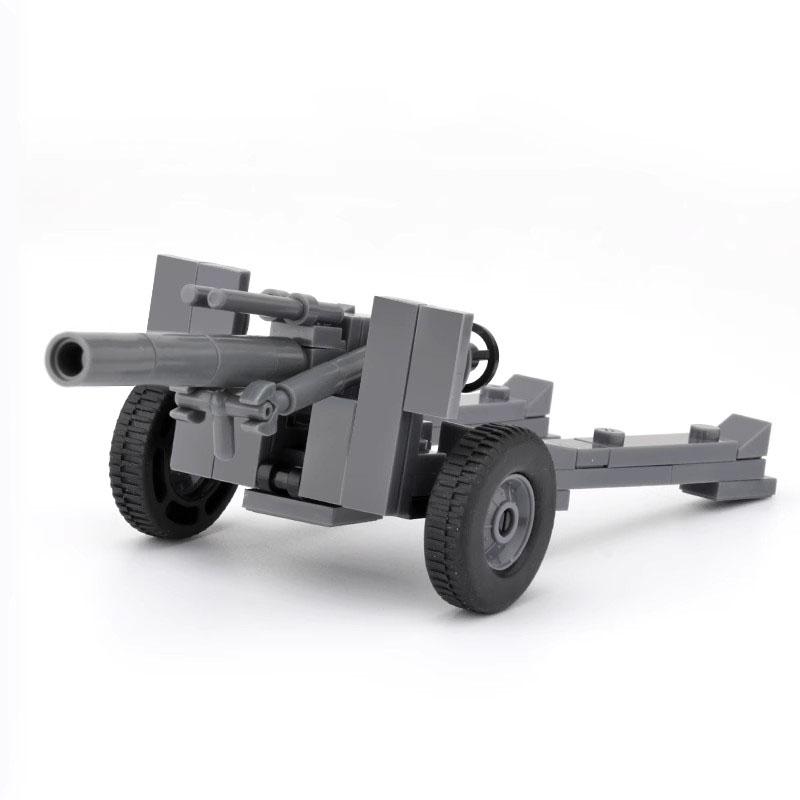 MOC WW2 Militärpistole Kanone Bausteine Schwere Waffen Kriegsszene Soldaten Armee Figuren Zubehör Waffen Steine Spielzeug