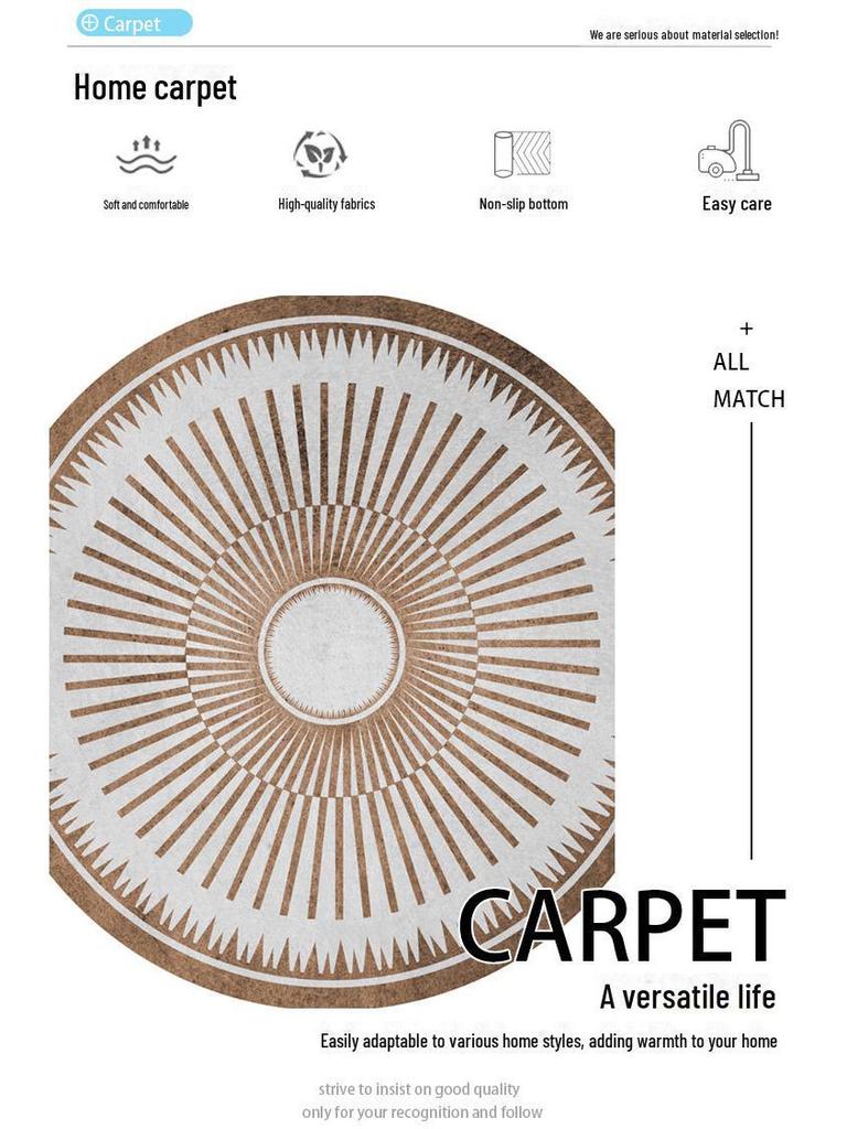 Modern Suni Kürk İnek Derisi Tarzı Yuvarlak Halı Oturma Odaları ve Yatak Odaları için