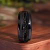 with Red Abalone Shell Inlay Rings Fashion 8mm Black Men Stainless Steel Ring for Men Wedding Band Jewelry Drop Shipping