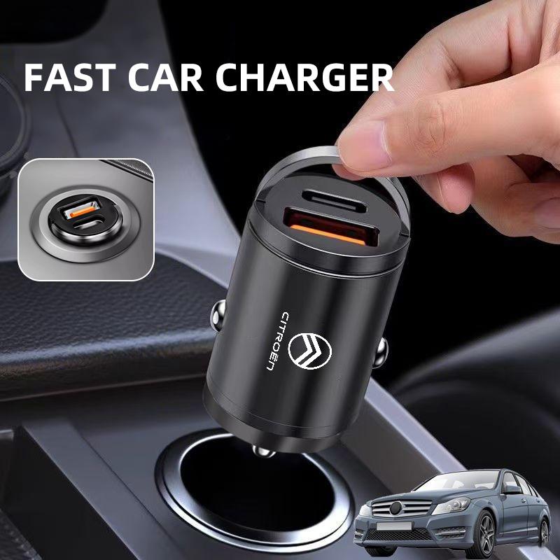 Car Charger QC3.0 Cigarette Lighter Charger Auto Phone Fast Charging For Citroen C3 C4 C5 C1 C2 Berlingo Celysee Xsara Picasso
