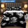 3PCS Damon Salvatore Romance Bedding Set,Including 1pc Duvet Cover And 2pcs Pillowcases Perfect for Bedroom, Dormitory, Fan Christmas Gift