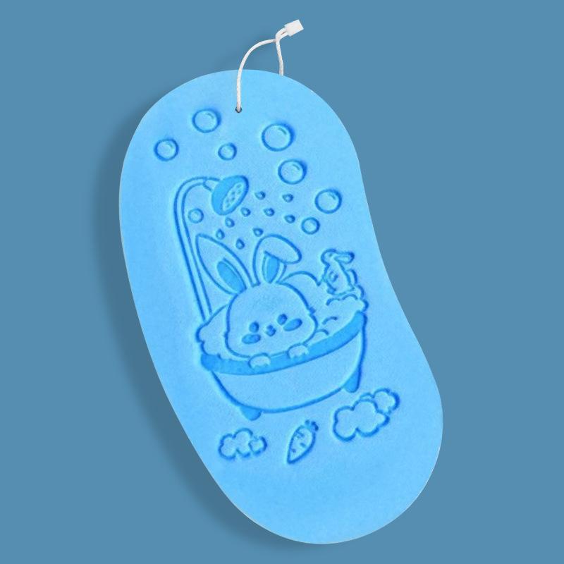 Kinderbadeschwamm zum Baden zum Entfernen von Schmutz, erbsenförmiger Scheuerschwamm, mondförmiges Badetuch, Schlammschwamm