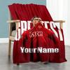 Cristiano Ronaldo 6 Personalized Text Blanket Lightweight Customizable Blanket Soft & Cozy Throw For Home Decor Office Chair Office Seaside
