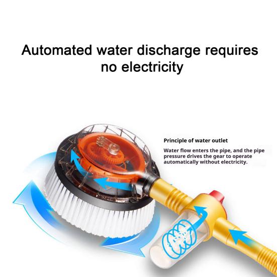 Car Wash Brush with 3 Spray Modes High Pressure Rotatable