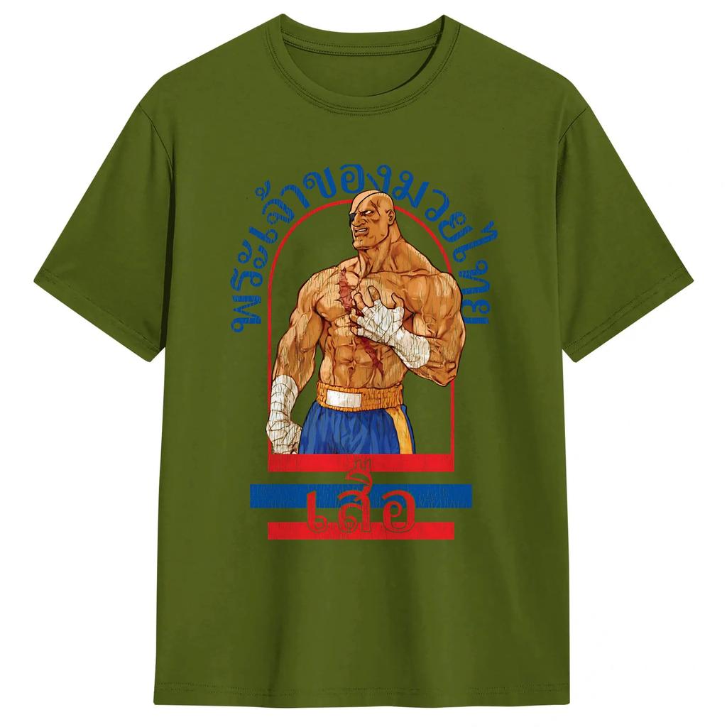 Sagat God Of Muay Thai Gym T Shirt Unisex Y2k Basic T Shirts Beach ONeck Popular Tee Shirt Custom Diy Oversized Tops