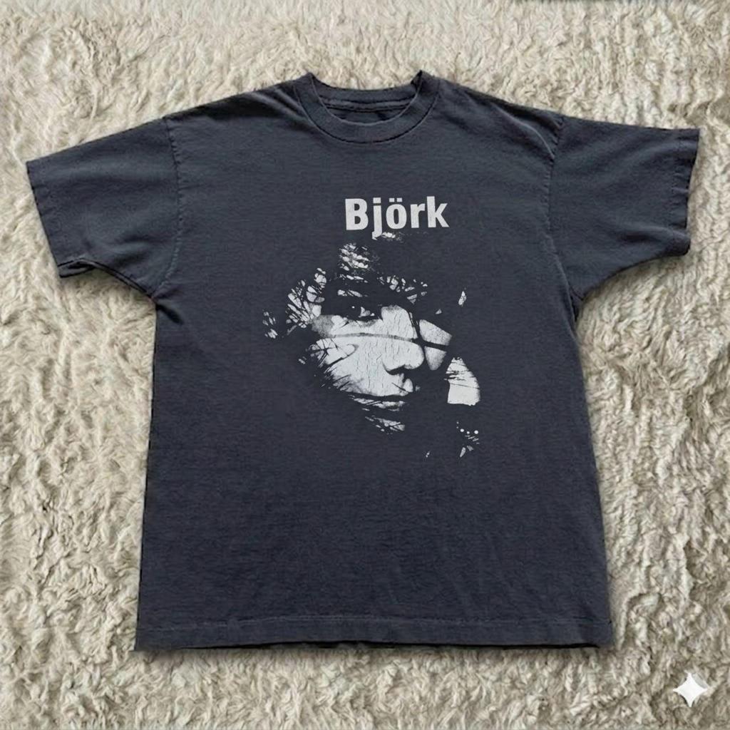 Björk Archive Graphic Tee Iconic Alternative Unisex Black Cotton T-shirt S-5XL