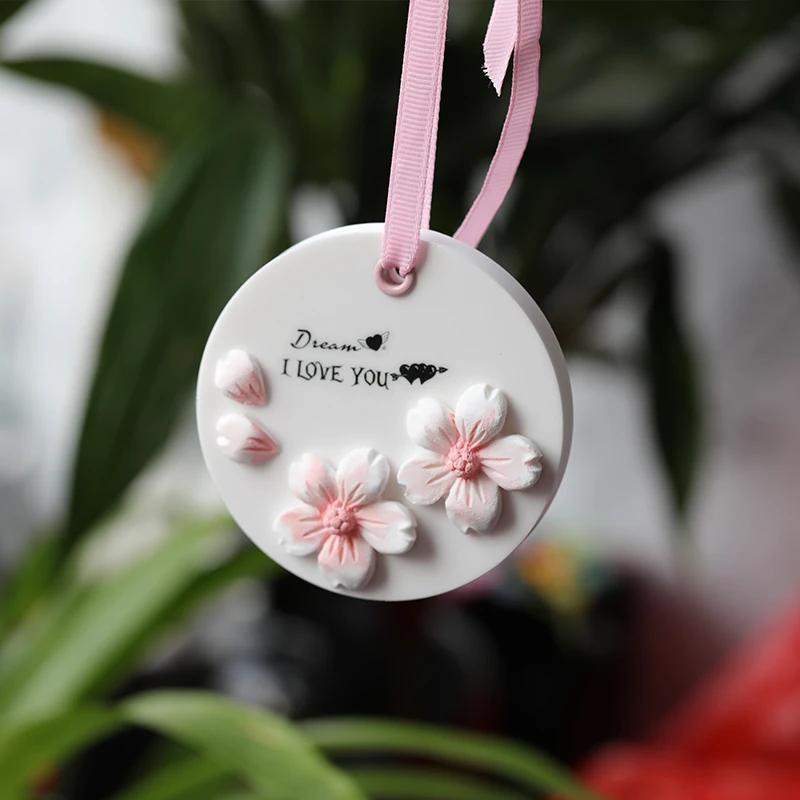 Kirschblüten Handgemacht Kreative Silikonform Aromatherapie Auto Kleiderschrank Fenster Angebot Mini Dekorative Blume Gips