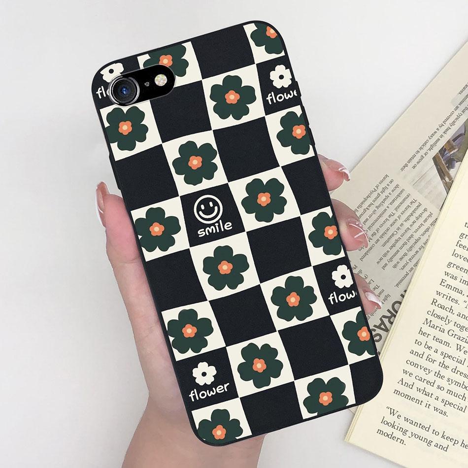 For Apple iPhone 7 8 Plus Back Cover Fashion Pattern Soft Silicone Anti Slip Phone Case For iPhone 7plus 8plus Funda Capa Shell