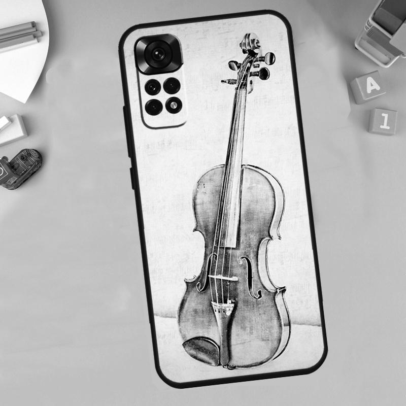 

Music Violin For Xiaomi Redmi Note 14 10 11 12 13 15 Pro Plus Phone Case For Redmi 15C 14C 10C 12C 13C 15 Redmi Note 13 Pro 4G