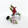 Simulated Artificial Flowers, Straight Tube Black Sand, Two Types of White Lilies, Indoor Artificial Green Plants, Small Pot Plant Decorative Pieces