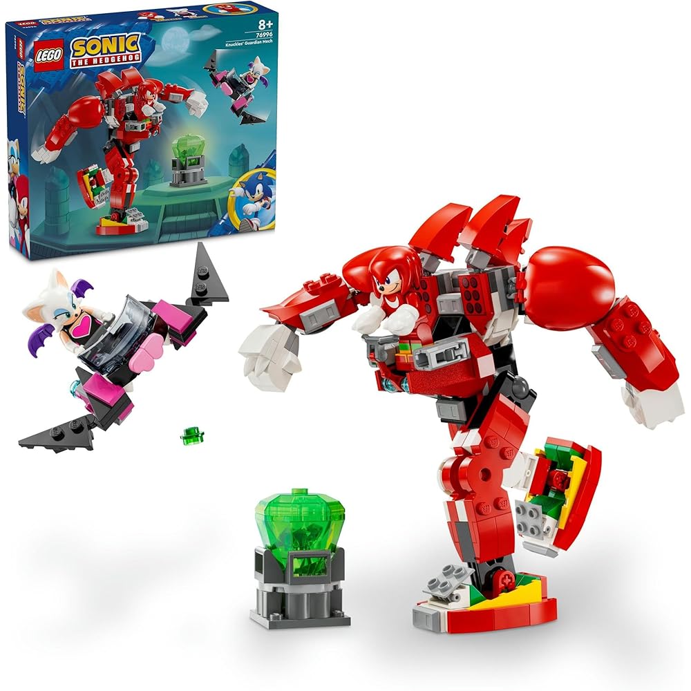 LEGO Sonic the Hedgehog Knuckles Guardian Mech Suit Toy Building Set for Kids Ages 8-10