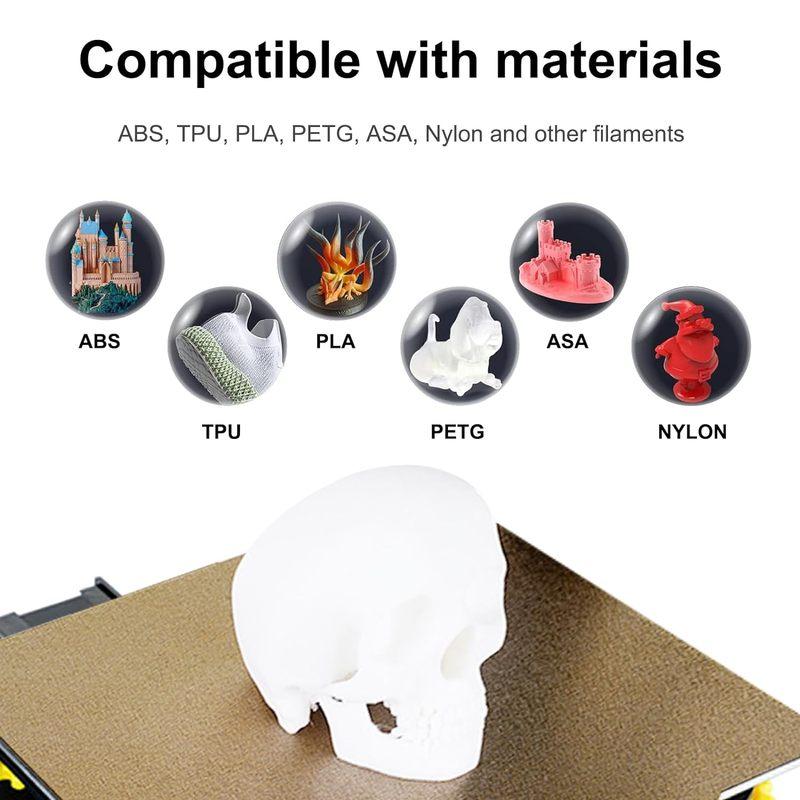 Ender-3/CR-6 SE /Ender-5 Plus PEI Print Bed Kit Double Sided Textured PEI Flexible Steel Build Plate 235x235/255x245/377x370mm