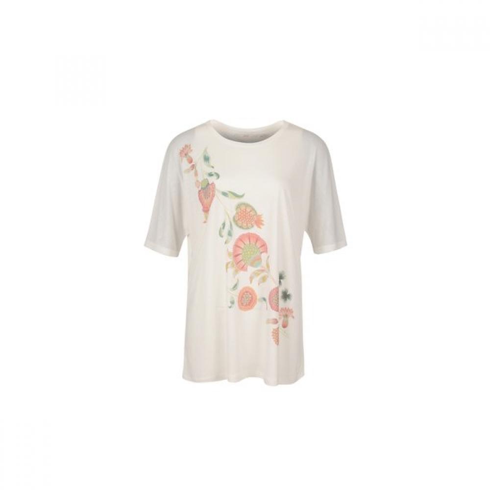 

Oililly Flower PrinT ShorT Sleeve T shirT ow8saTs025 white (010Y)/XL(88)