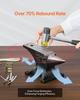 VEVOR Single Horn Anvil, 25lbs Cast Steel Anvil, High Hardness Rugged Round Horn Anvil for Blacksmiths, with Stable Base