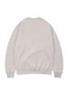 LA MAISON STUDIO [Fleece-Lined] Unisex Flower Arch Line Shoulder Heavy Terry Sweatshirt Melange Grey (Fce4Ts652K)