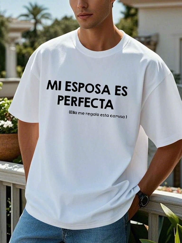 Summer Wardrobe Mens Im Perfect Spanish Quote T Shirt  Casual Black Short Sleeve Crewneck Machine Washable Summer Top