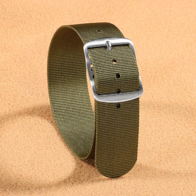 

2025New Year Thin EditionTudorA nylon watch strap suitable forCASIO seikoSamsungsports 4Nylon woven watch strap20mm 20mm зелений